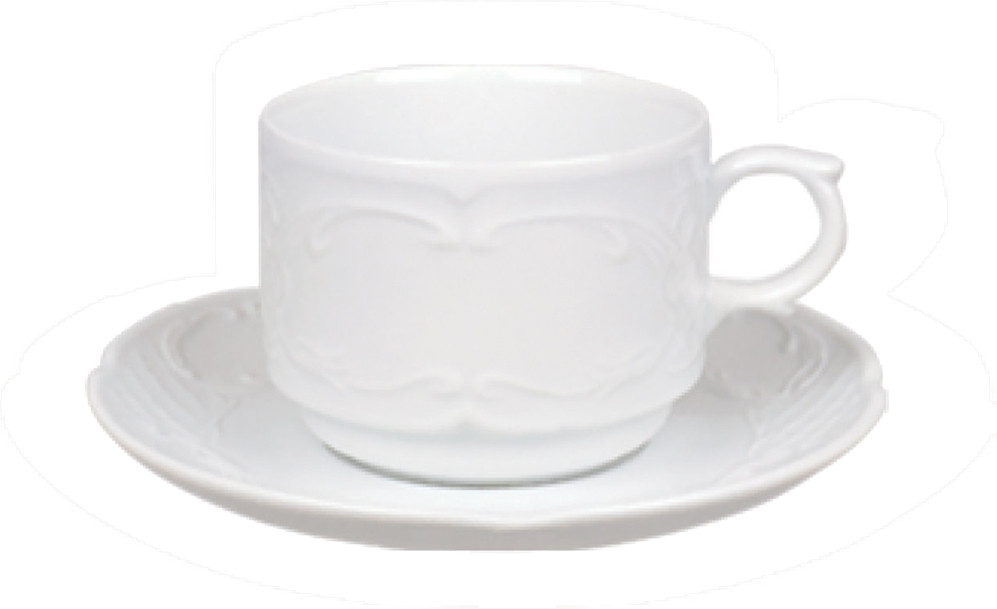 φλυτζάνι πορσελάνης espresso και πιατάκι flora 12cl 13cm