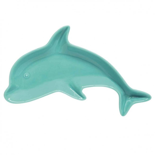 Πιατέλα Πορσελάνης Δελφίνι Fish Aqua 26cm R2S