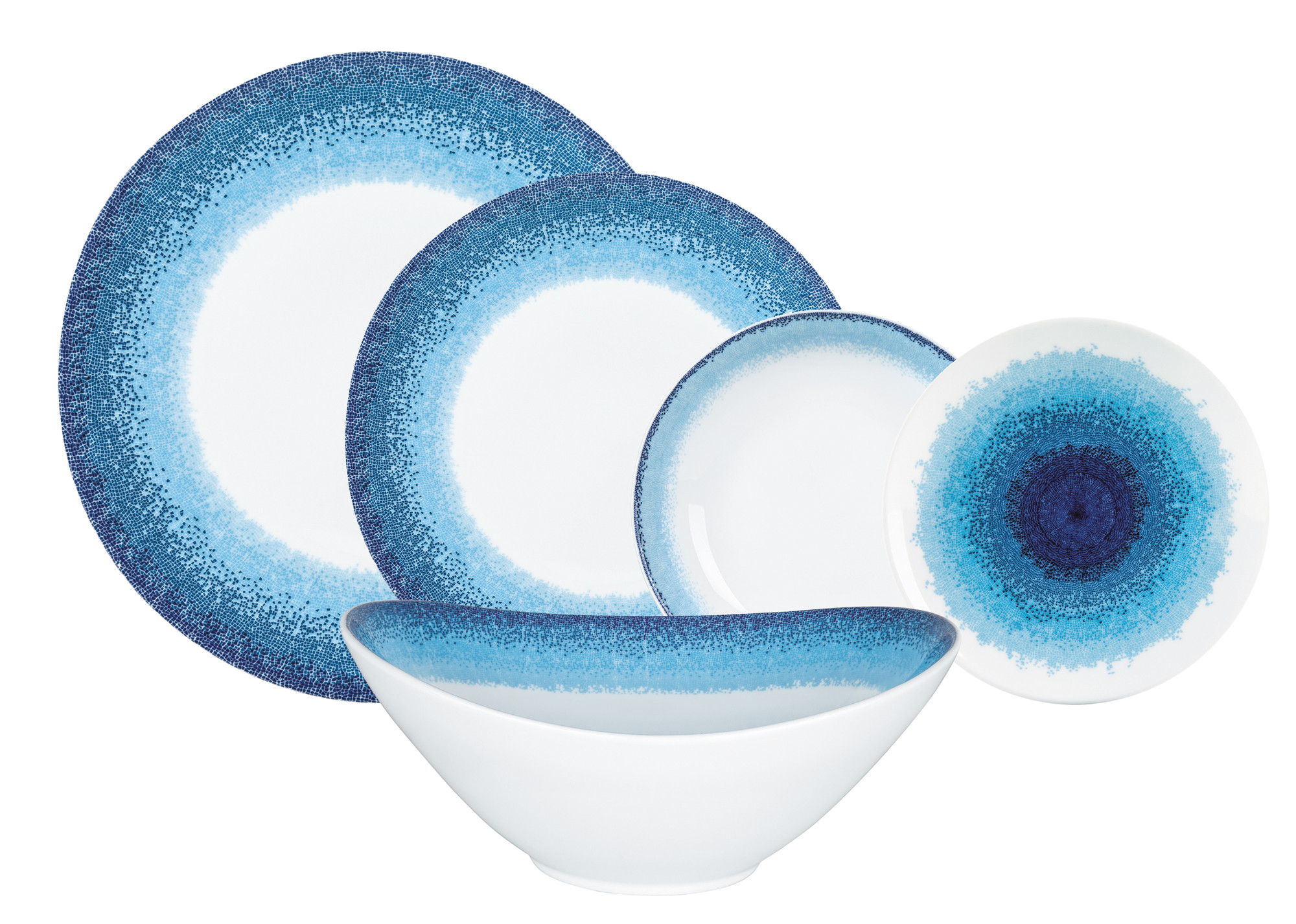 Σερβίτσιο Φαγητού Πορσελάνης Apeiron Blue 20τμχ. Ionia