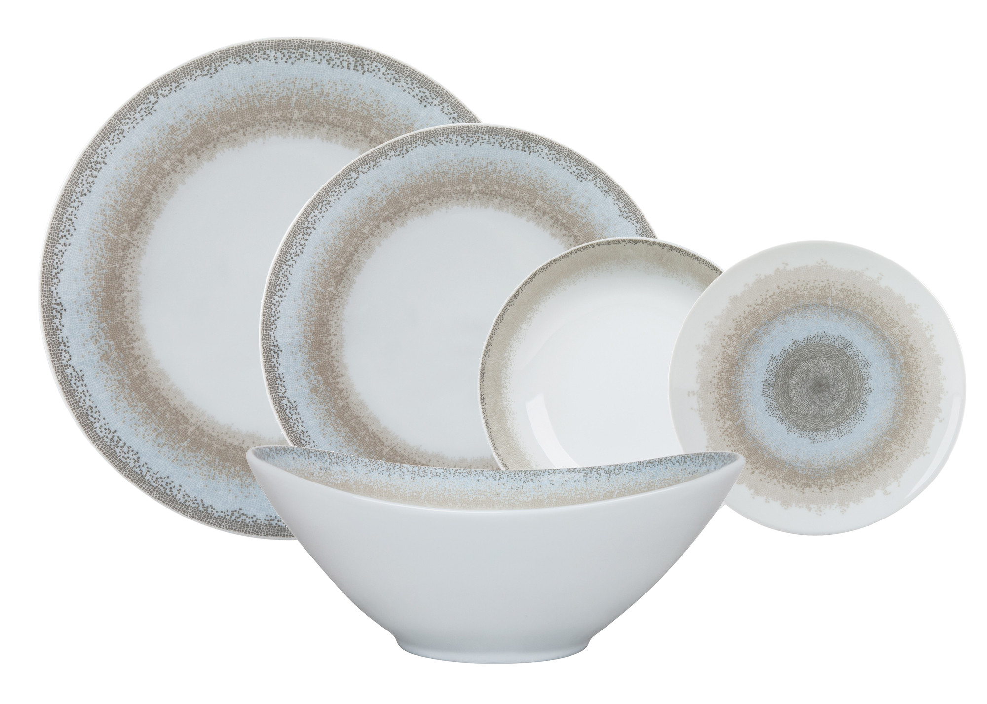 Σερβίτσιο Φαγητού Πορσελάνης Apeiron Beige Σετ 20Τμχ. Ionia
