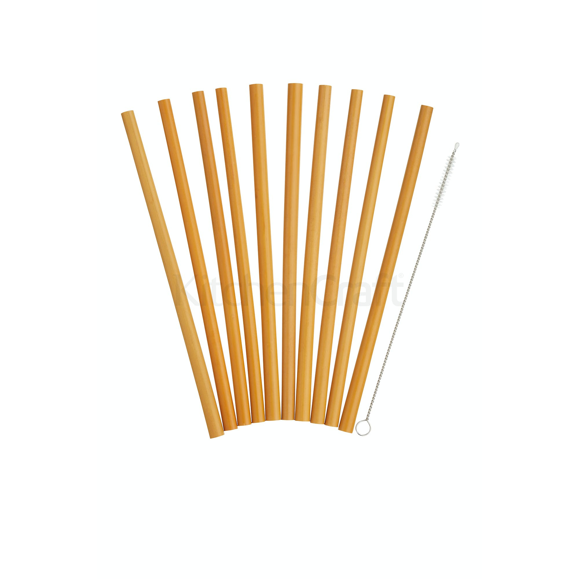 Kitchencraft Καλαμάκια Bamboo Elements Σετ 10Τμχ.