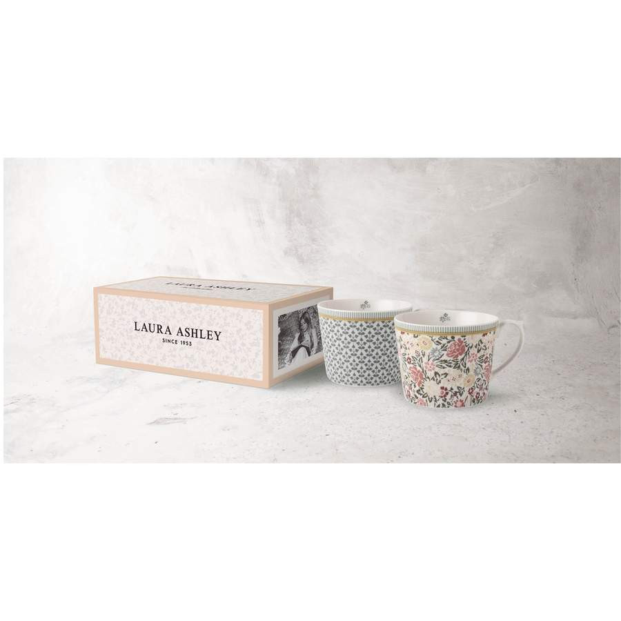 Κούπα Laura Ashley Σετ 2τμχ. Tea Design Fine Bone China 280ml Tea Collectables