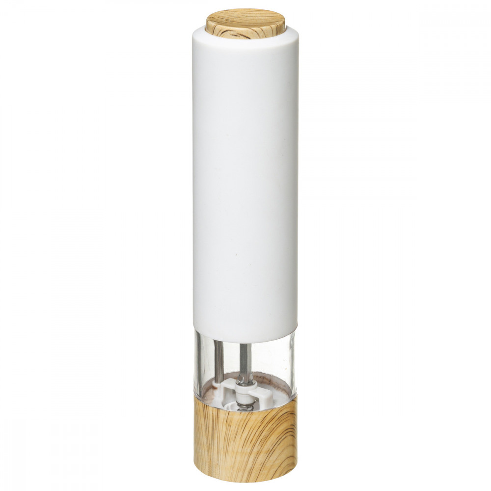 Μύλος Αλατοπίπερου Ηλεκτρικός Ακρυλικός Modern White 23cm 5five