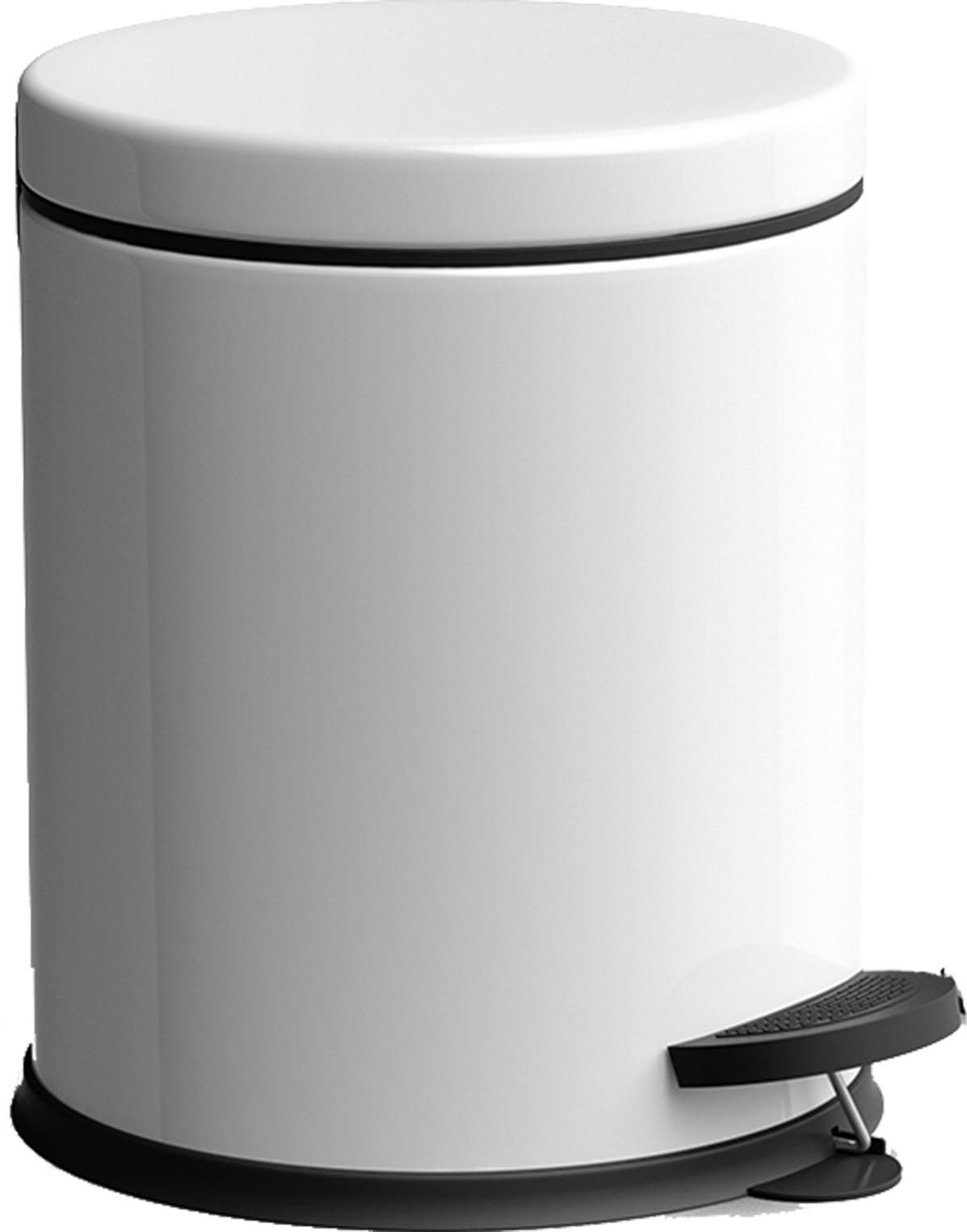 Πεντάλ Μεταλλικό Στρογγυλό 5lit. Micro White