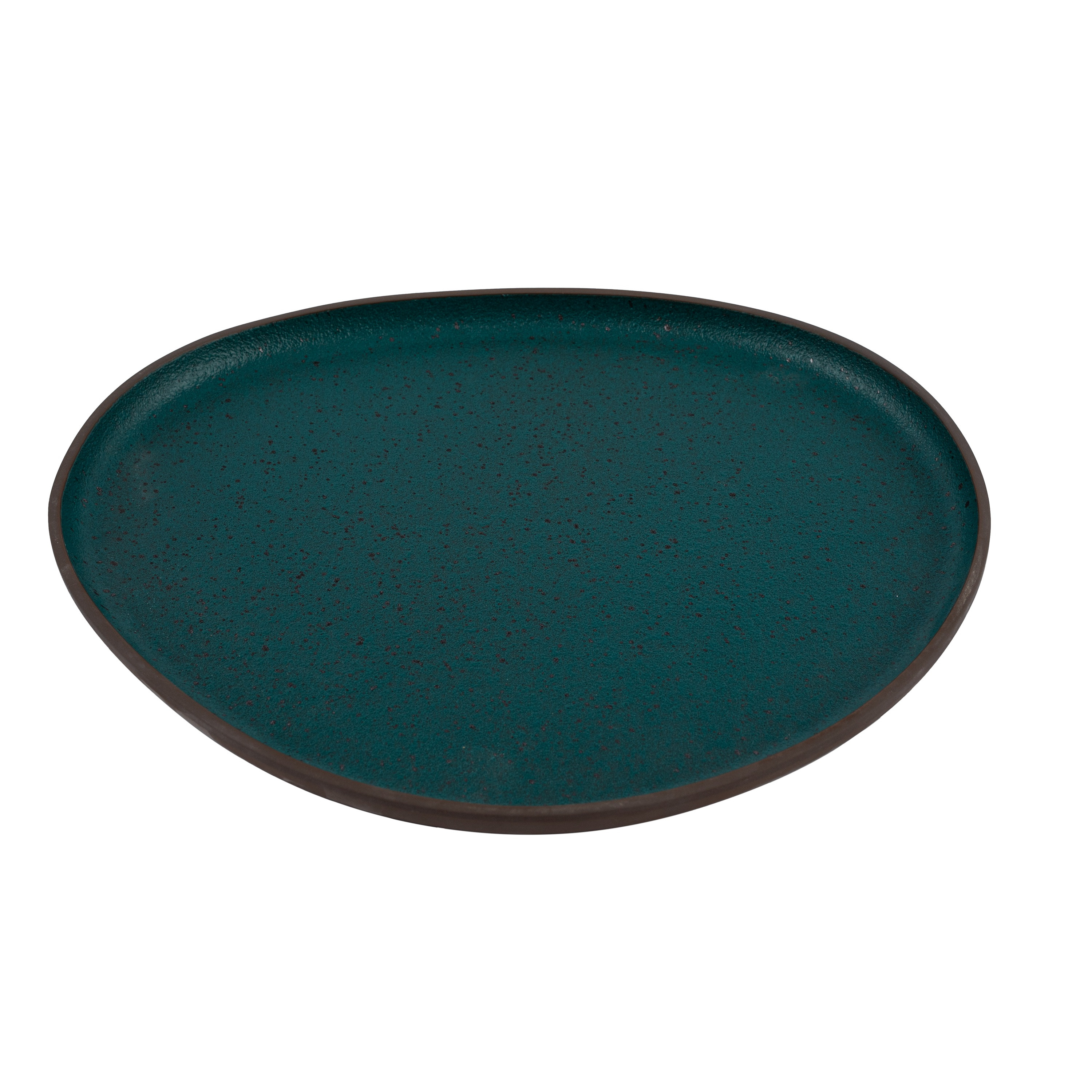 Πιατέλα Πορσελάνης Στρογγυλή Granite Petrol 34cm