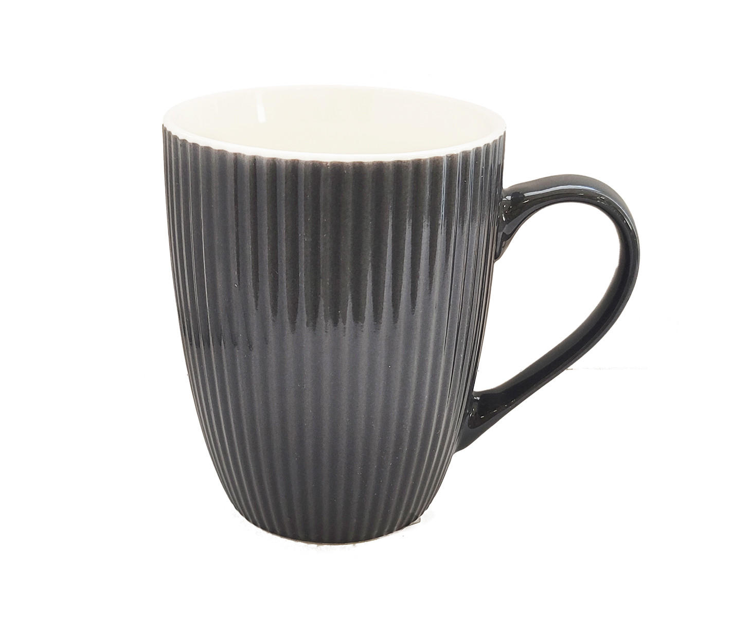 Κούπα Πορσελάνης New Bone China Stripe Grey 350ml