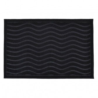 Πατάκι Εισόδου Καουτσούκ Wave Black 40x60cm