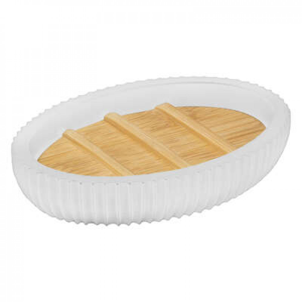 5FIVE SIMPLY SMART - ΣΗΜΑΝΤΙΚΟ: Σε περίπτωση διαφοράς τιμής από το κατάστημα ισχύει παντα και μόνο η τιμή του καταστήματος 5Five Θήκη Για Σαπούνι Polyester Natureo White