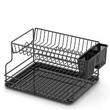 Πιατοθήκη Διώροφη Black Mat Tekno-Tel