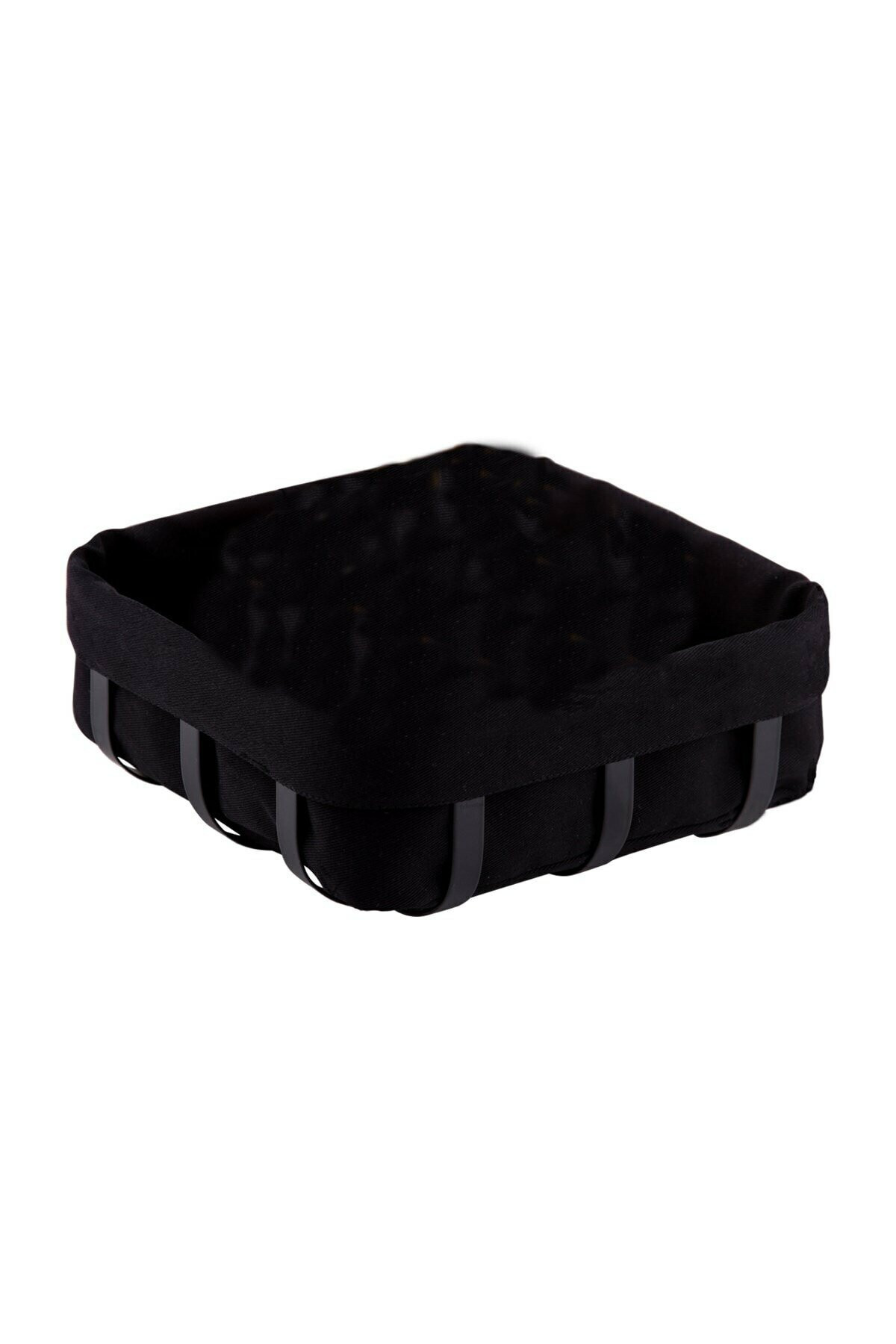 Ψωμιέρα Μεταλλική Μαύρη Τετράγωνη Black Mat Teknotel