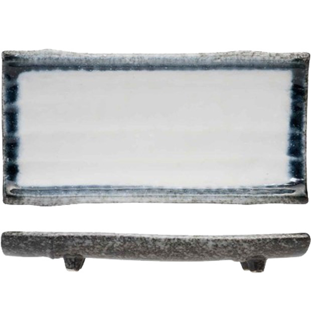 Πιατέλα Πορσελάνης Ορθογώνια Sea Pearl 24cm Cosy & Trendy