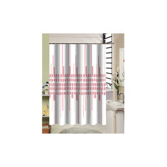 Κουρτίνα Μπάνιου Υφασμάτινη Red Stripes 180x180cm