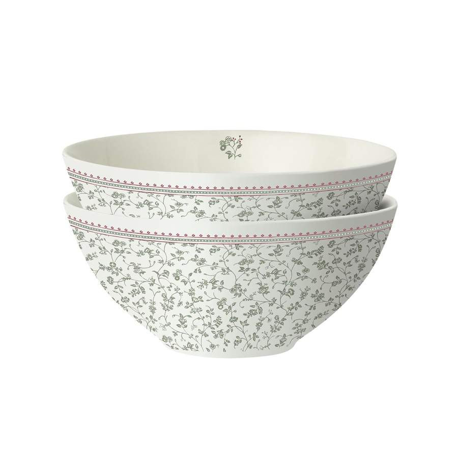 Μπολ Πρωινού Πορσελάνης Σετ 2τμχ. Laura Ashley Wild Clematis Collectables 16cm