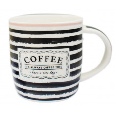 Κούπα Πορσελάνης Coffee Stripe Black 350ml