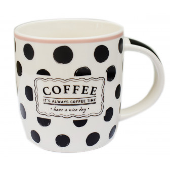 Κούπα Πορσελάνης Coffee Black Dots 350ml Κούπα Πορσελάνης Coffee Black Dots 350ml