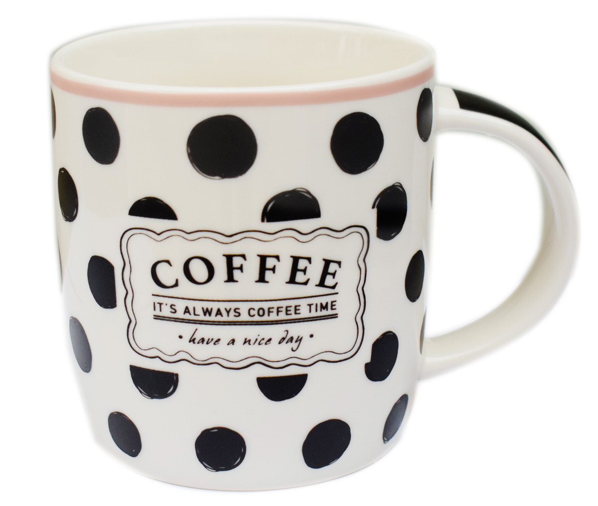 Κούπα Πορσελάνης Coffee Black Dots 350ml