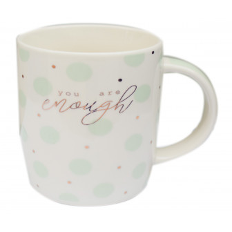Κούπα Πορσελάνης Dot Pistachio You Are Enough 350ml Κούπα Πορσελάνης Dot Pistachio You Are Enough 350ml