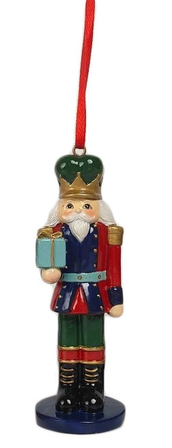 Στολίδι Χριστουγεννιάτικο Κρεμαστό Polyresin Nutcracker Present