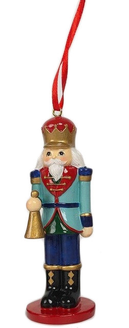 Στολίδι Χριστουγεννιάτικο Κρεμαστό Polyresin Nutcracker Bell