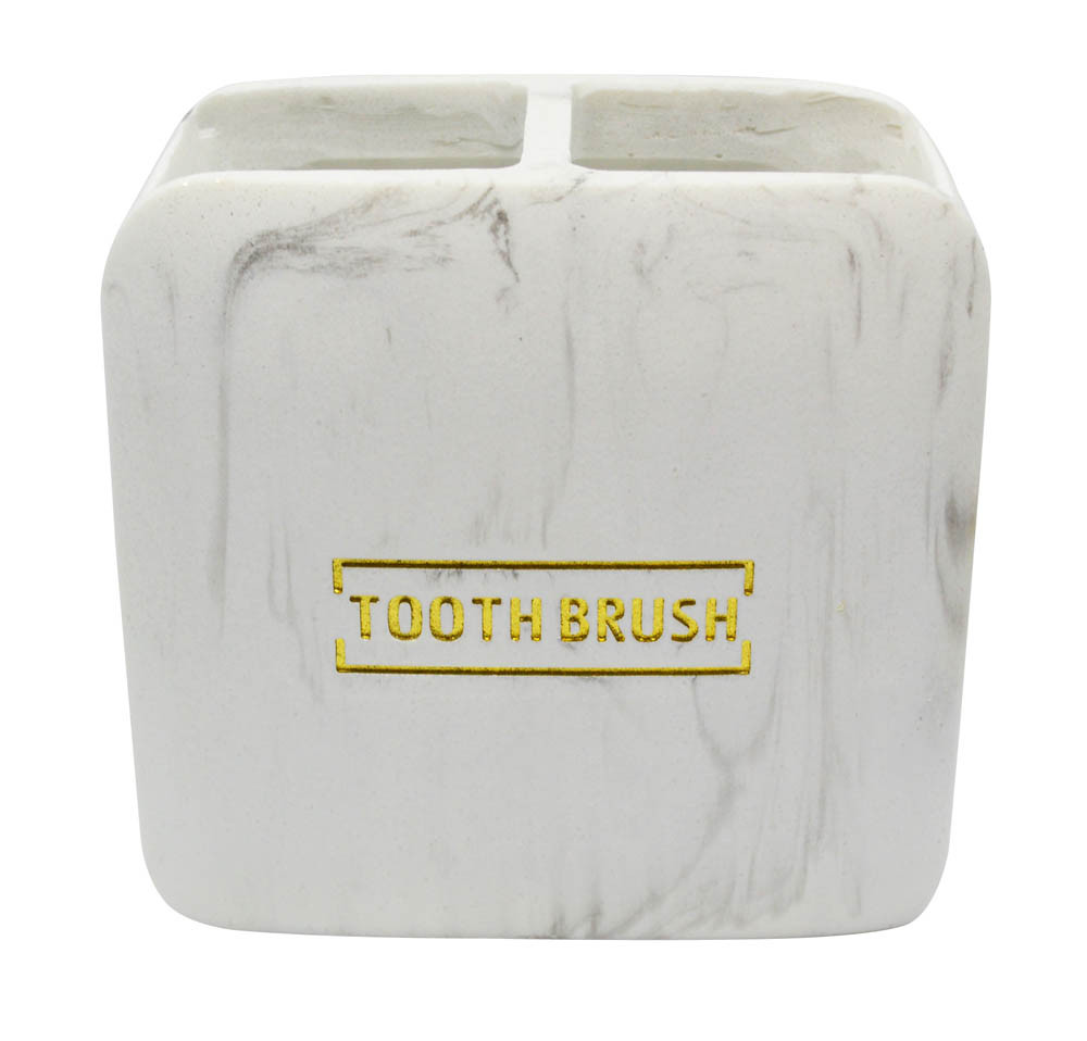 Θήκη Για Οδοντόβουρτσες Πολυέστερ Marble Gold