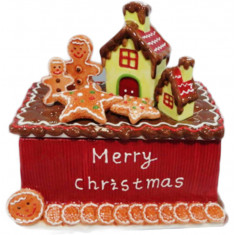 Μπισκοτιέρα Χριστουγεννιάτικη Κεραμική Candy Cookie 26cm