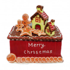 Μπισκοτιέρα Χριστουγεννιάτικη Κεραμική Candy Cookie 20cm