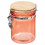 Βάζο Γυάλινο Με Ξύλινο Καπάκι Ροζ 750ml 5five