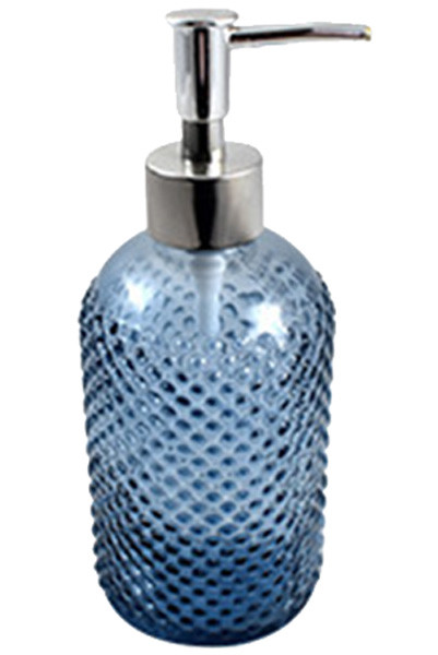 Dispencer Θήκη Για Κρεμοσάπουνο Γυάλινο Dots Blue