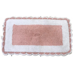Πατάκι Μπάνιου Βαμβακερό Chrochet  45x75cm Ροζ