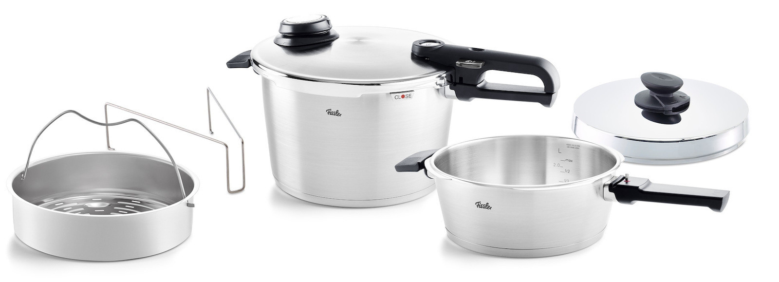 FISSLER Fissler Σετ Quattro Vitavit Premium Χύτρες Ταχύτητας 8Lt + 4Lt