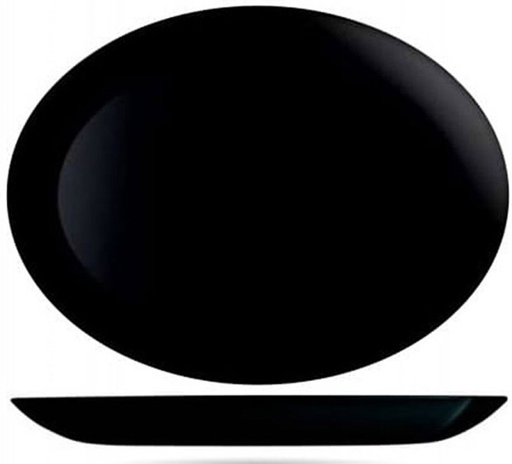 Πιατέλα Γυάλινη Diwali Οβαλ Black Luminarc 33cm 15859