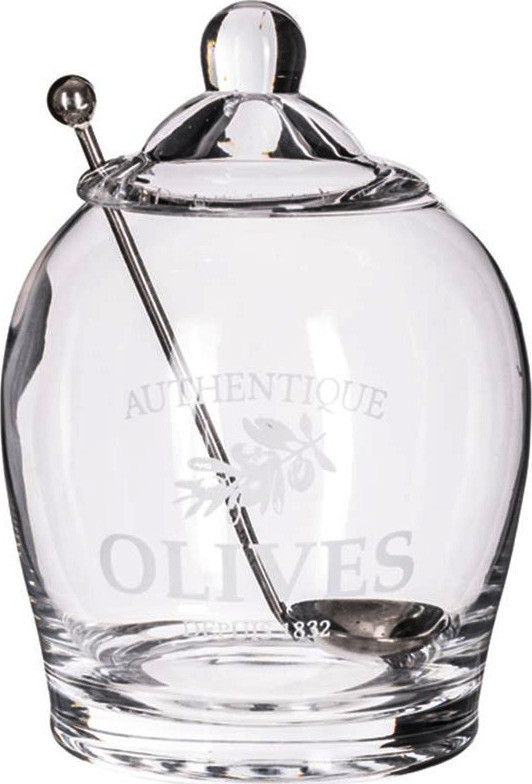 Βάζο Γυάλινο Για Ελιές Με Κουταλάκι 540ml