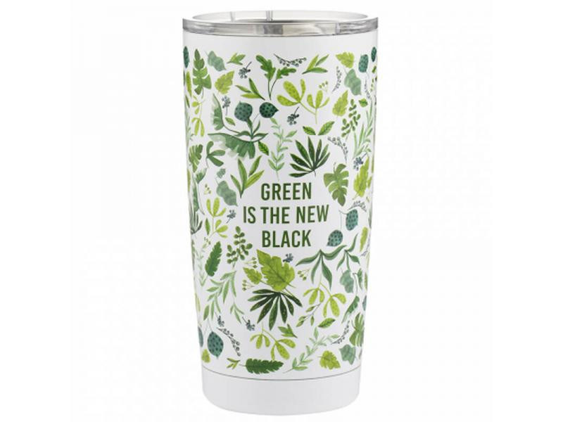 Θερμός Ποτήρι Ανοξείδωτο Pure Green New Black 600ml Typhoon