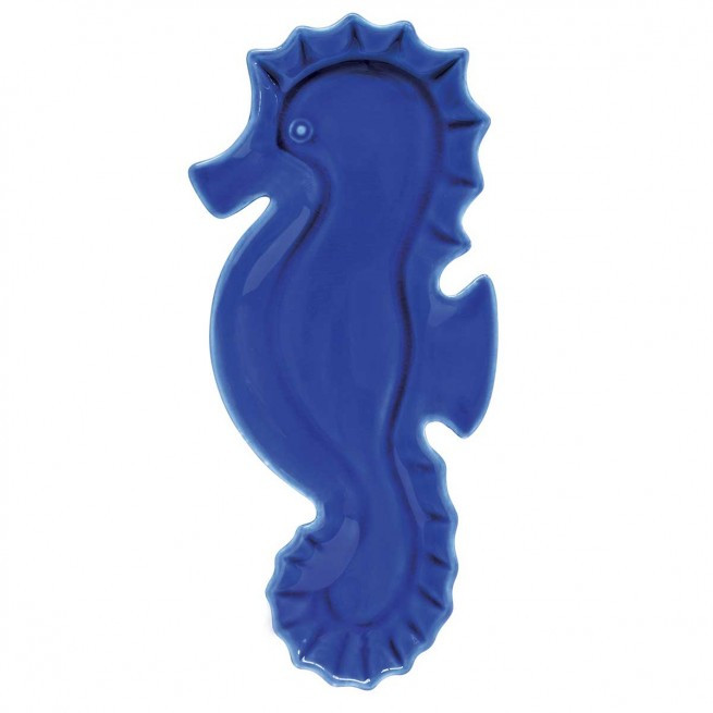 Πιατέλα Πορσελάνης Ιππόκαμπος Fish blue 26cm R2S