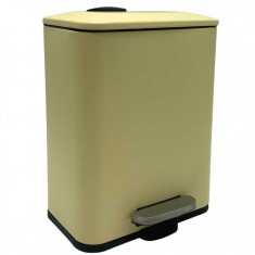 Πεντάλ Μεταλλικό Ορθογώνιο 5lit. Soft Close Beige Mat Marva Home
