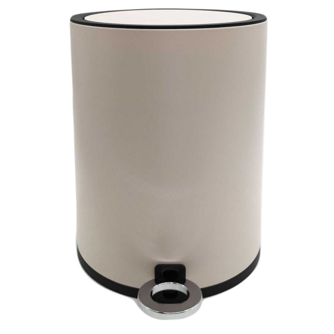 Πεντάλ Μεταλλικό Στρογγυλό 6lit. Soft Close Beige Marva Home