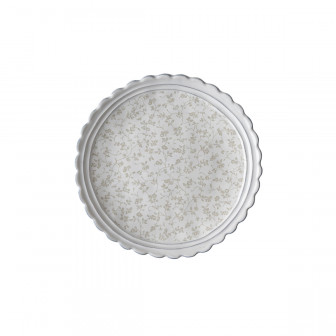 Πιάτο Φρούτου Κεραμικό Laura Ashley Irregular White Decorated Artisan 20cm