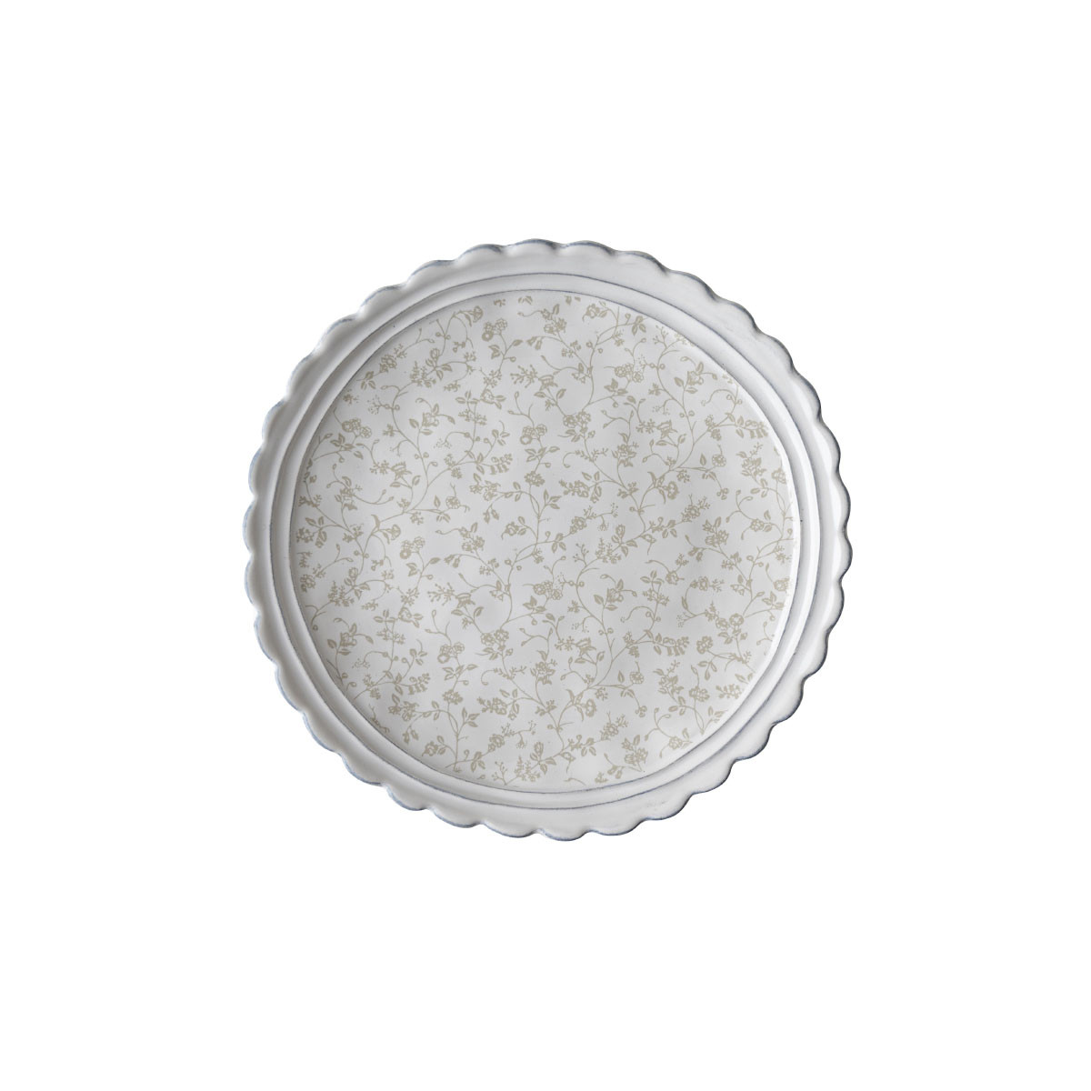 Πιάτο Φρούτου Κεραμικό Laura Ashley Irregular White Decorated Artisan 20cm