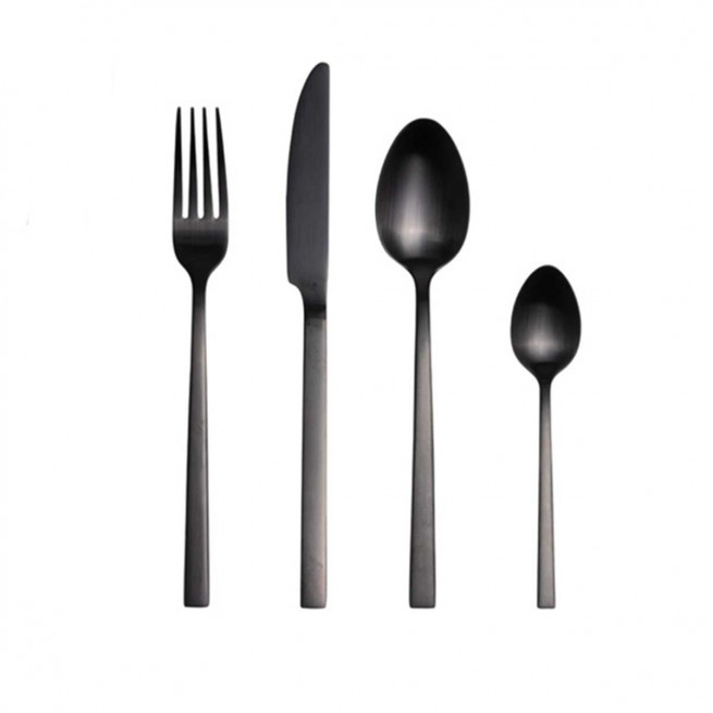 Μαχαιροπίρουνα Σετ 16Τμχ. Modern Wood Black Gusta