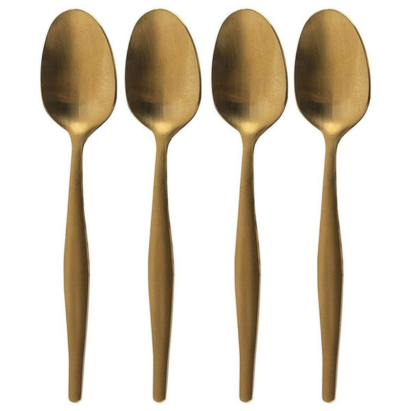 Κουτάλι Γλυκού Ανοξείδωτο Gold Σετ 4 Τμχ. La Caffetiera Kitchencraft