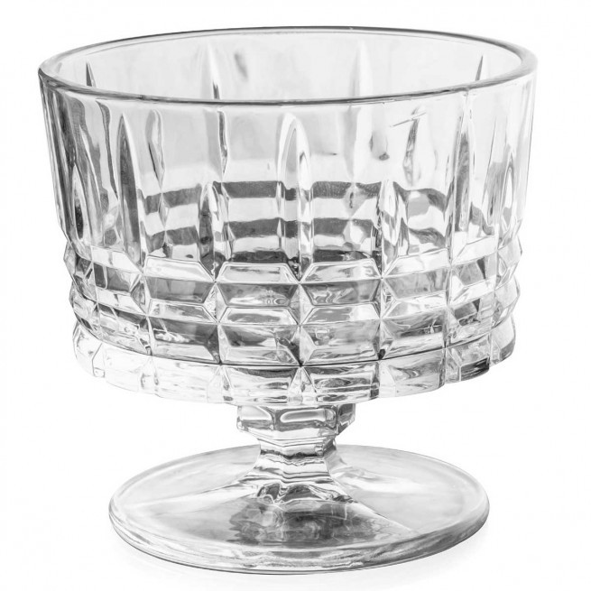 Μπολ Παγωτού Γυάλινο Σετ 6Τμχ. 260ml Stripes Marva Home 9,5x10cm