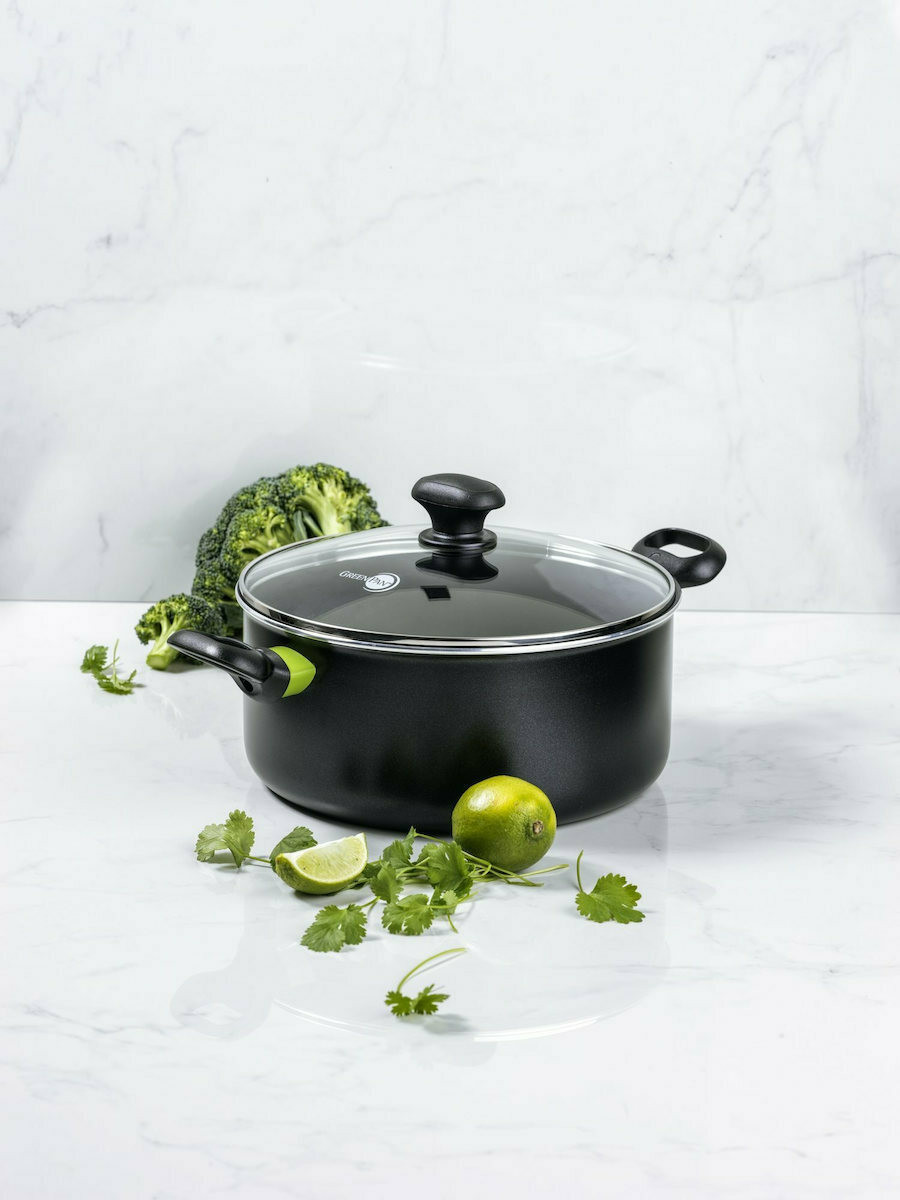 Green Pan Κατσαρόλα Βαθιά Κεραμική Αντικολλητική Diamond 24cm