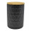 Βάζο Κεραμικό Για Καφέ Και Ζάχαρη Με Bamboo Καπάκι Black 15cm