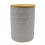 Βάζο Κεραμικό Για Καφέ Και Ζάχαρη Με Bamboo Καπάκι Beige 15cm