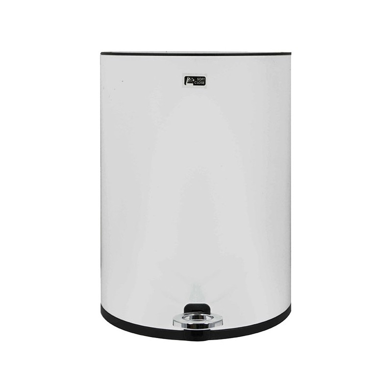 Πεντάλ Μεταλλικό Στρογγυλό 6lit. Soft Close ΅White Marva Home
