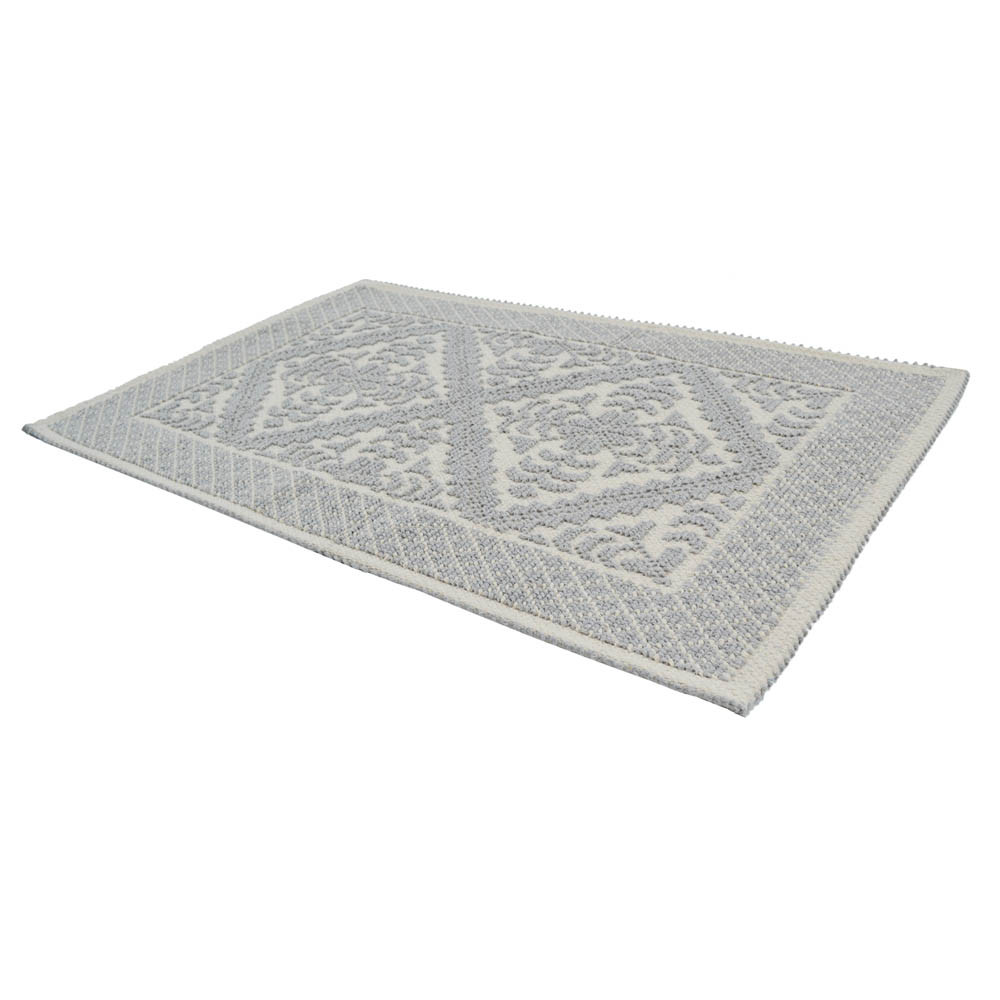 Πατάκι Μπάνιου Βαμβακερό Zakar Beige Grey 50X80cm