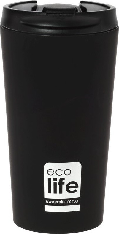 ECOLIFE EcoLife Θερμός Ποτήρι Ανοξείδωτο Black Matte 370ml