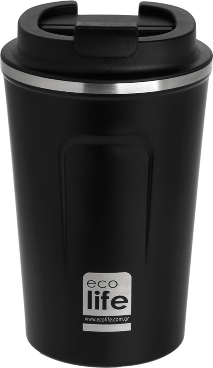 Ecolife Ποτήρι Θερμός Coffee Cup 370ml Dark Grey