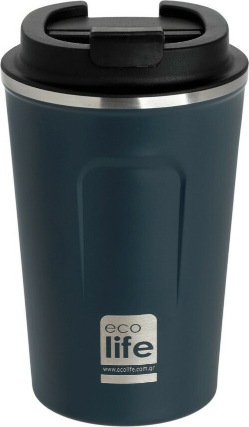 Ecolife Ποτήρι Θερμός Coffee Cup 370ml Dark Blue