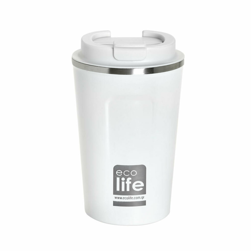 Ποτήρι Θερμός Coffee Cup 370ml Ecolife Λευκό